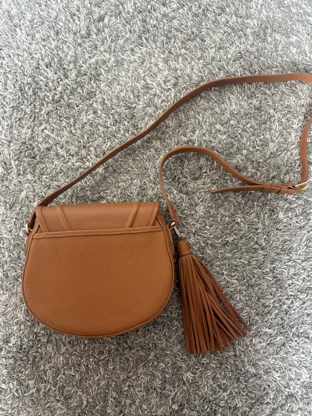 GiGi New York Jenni Saddle Crossbody Bag - Saddle Brown - Picture 5 of 8